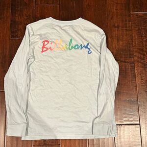 Billabong Men's Blue and Grey Shirt Size M